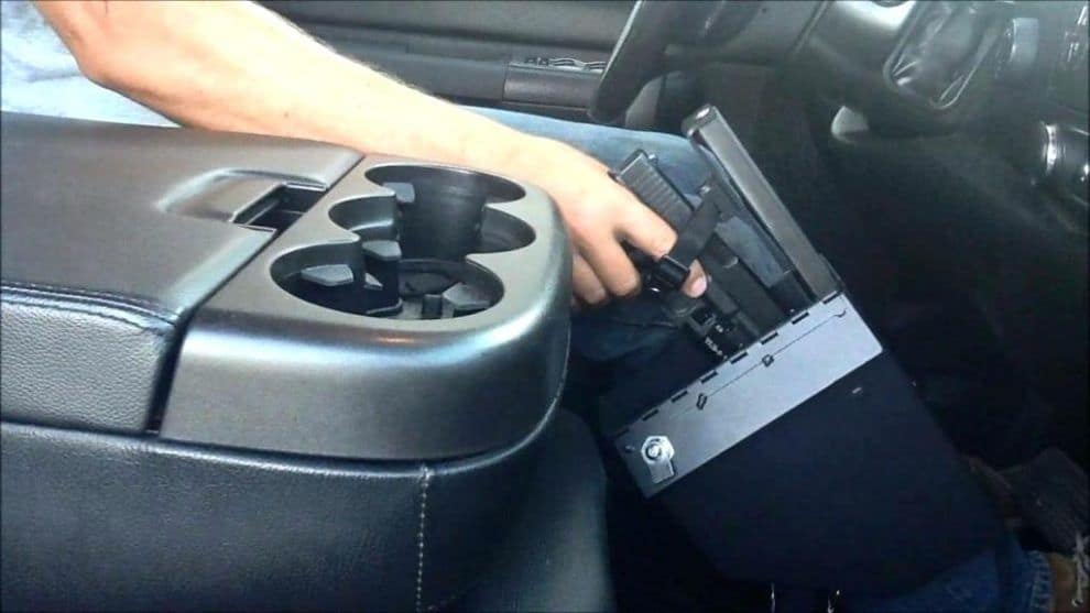 hidden car gun safe