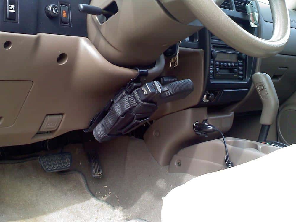 hidden car gun safe